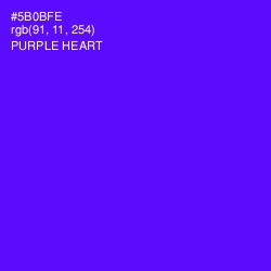 #5B0BFE - Purple Heart Color Image